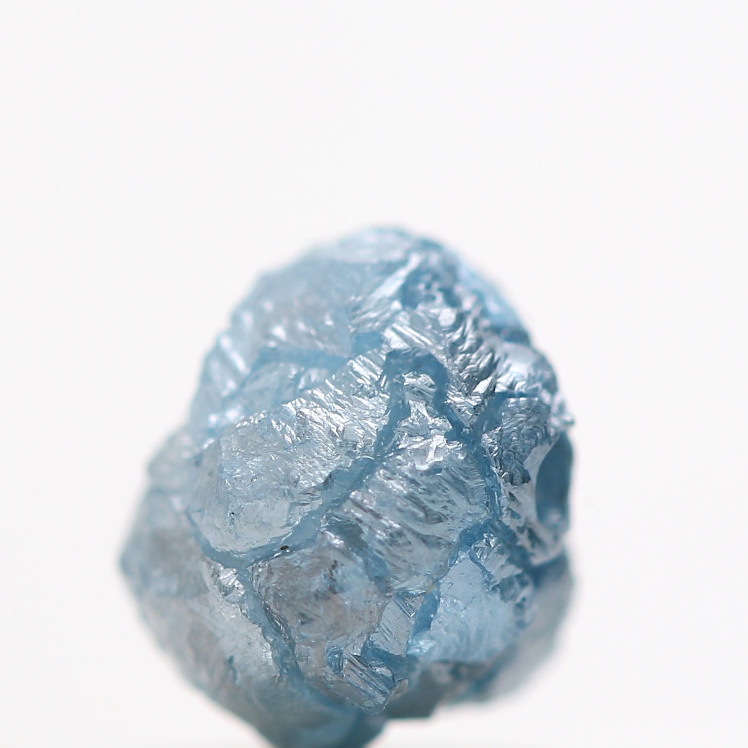 1.14 Carat Rare Natural  Blue Color Rough Diamond Beads with 1 MM Drilled Hole