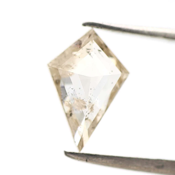 Salt and Pepper Diamond, 1.47 Ct Natural Brown Color Kite Cut Loose Diamond for Jewelry