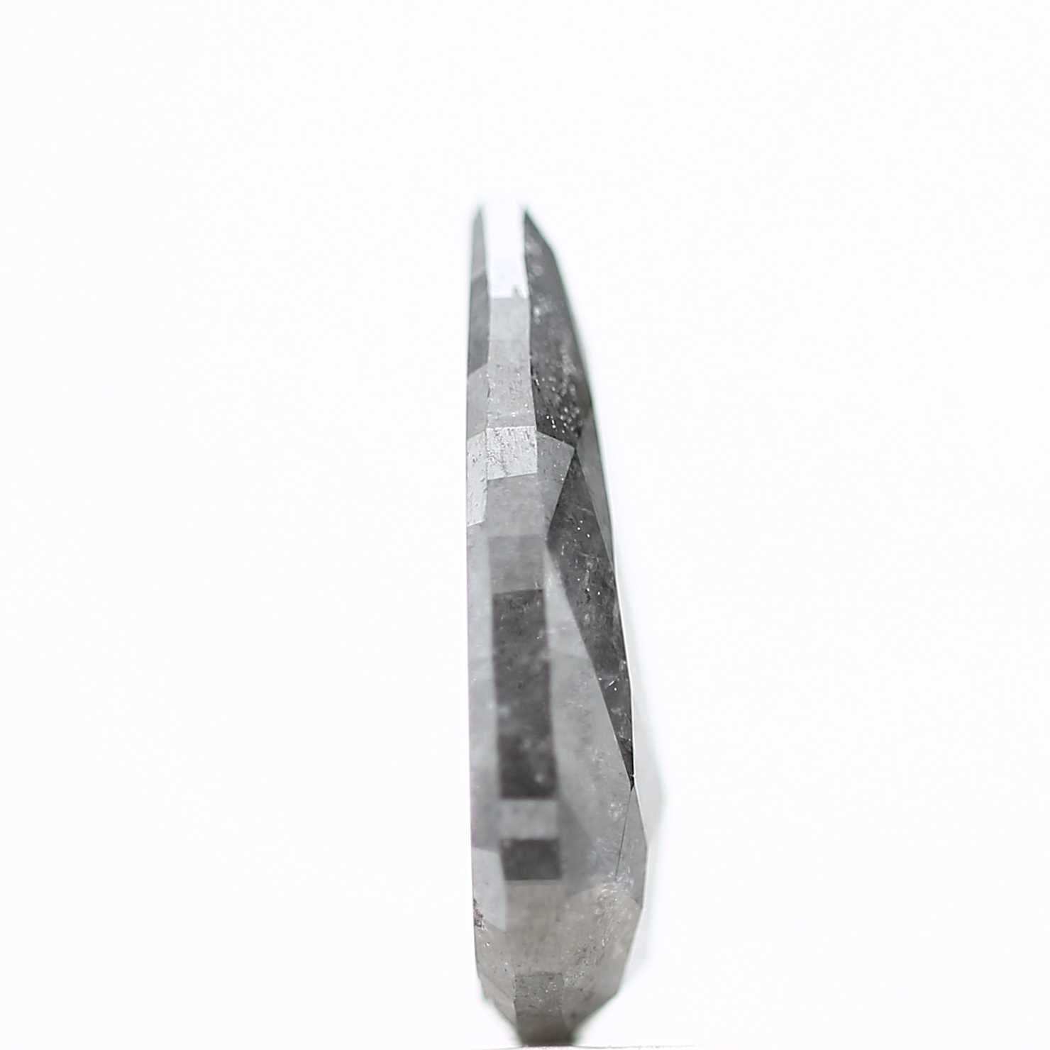 Salt and Pepper Diamond, 1.75 Ct Natural Gray Color Pear Cut Loose Diamond for Engagement Ring Jewelry