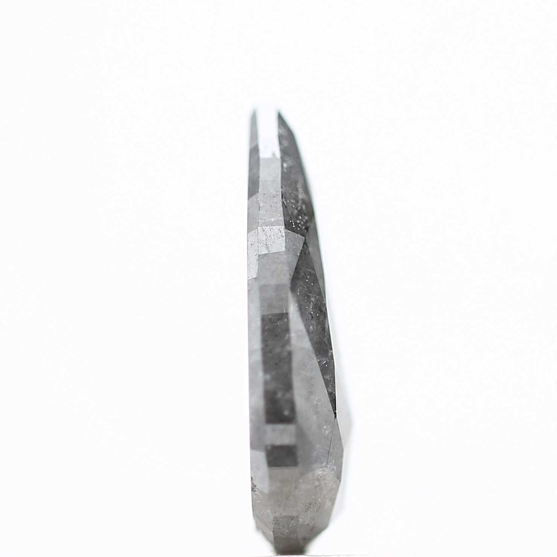 Salt and Pepper Diamond, 1.75 Ct Natural Gray Color Pear Cut Loose Diamond for Engagement Ring Jewelry