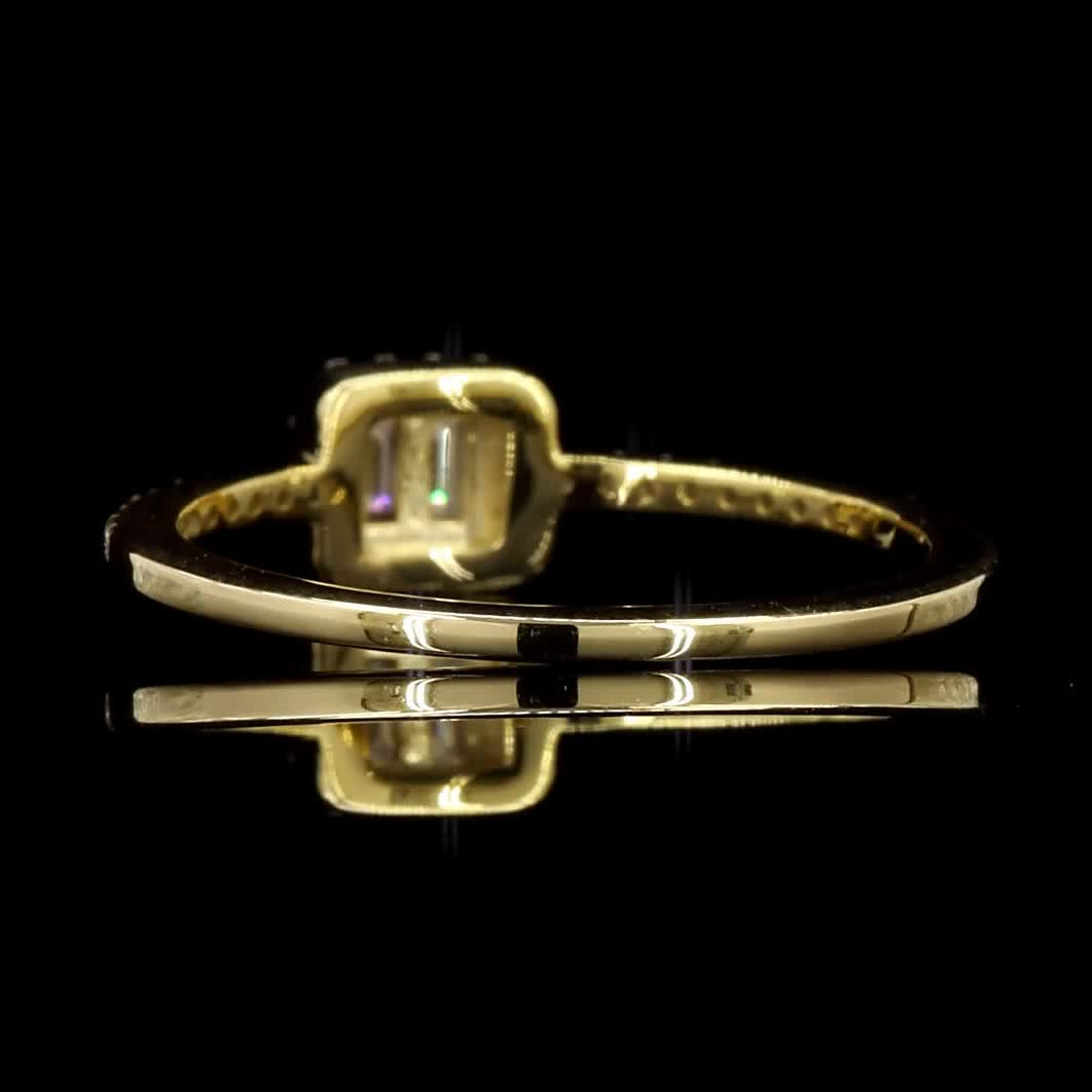 White Diamond Band, Natural Baguette Diamond 14k Gold Engagement Ring, Gift for Her