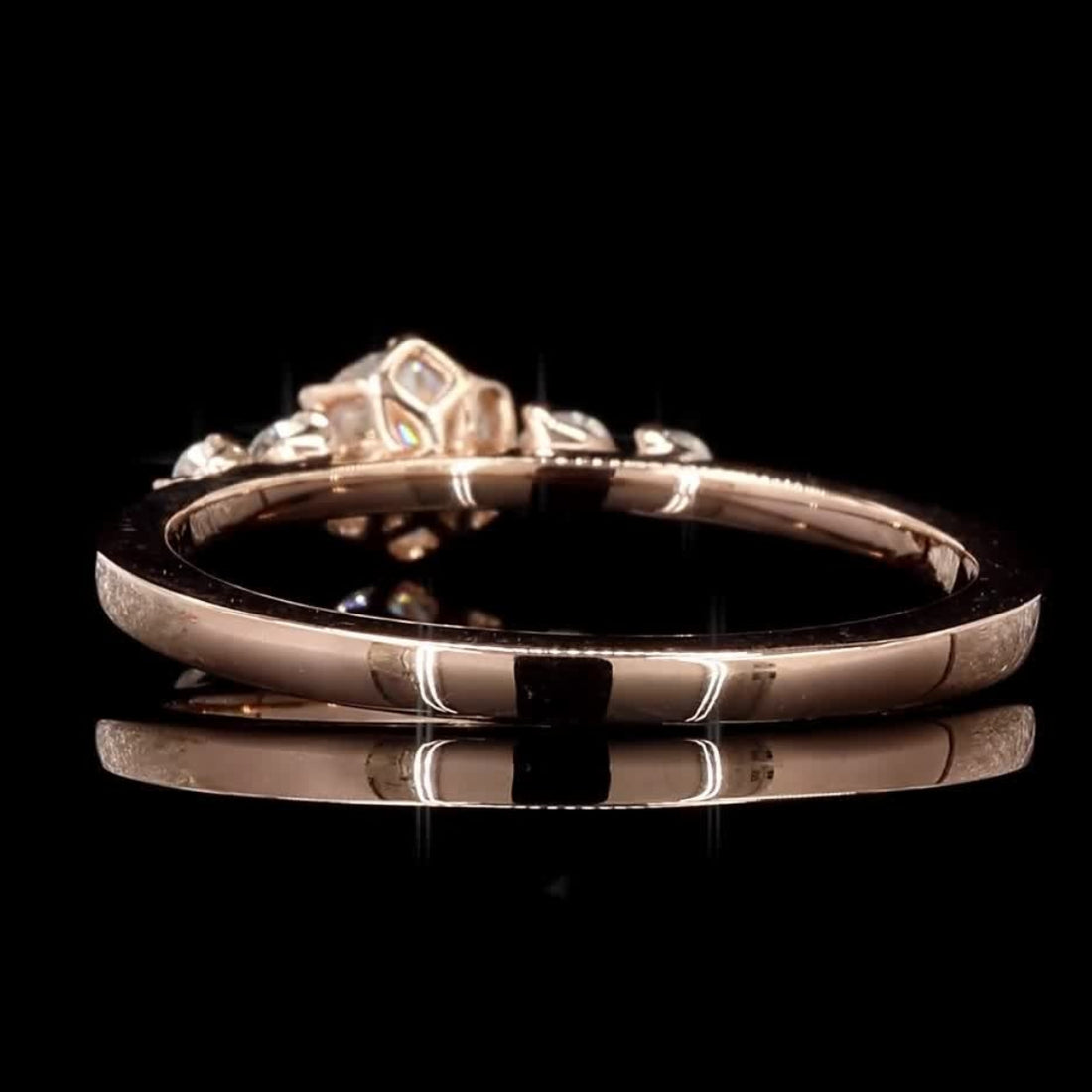White Diamond Ring, 14k Gold Natural Round Diamond Ring, Handmade Vintage Gold Jewelry, Unique Ring, Gift for Her, Certified Diamond Ring