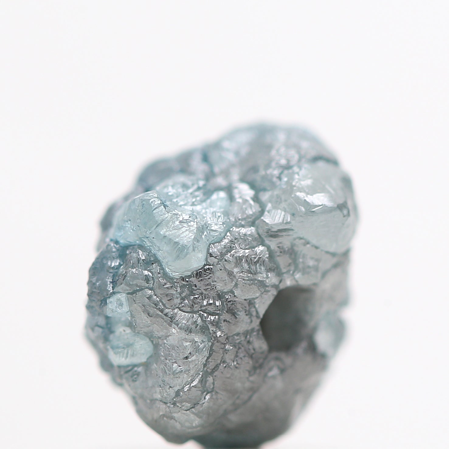 1.08 Carat Natural Blue Rough Diamond Beads wt 1.00 MM Drilled Hole, Natural Loose Diamond