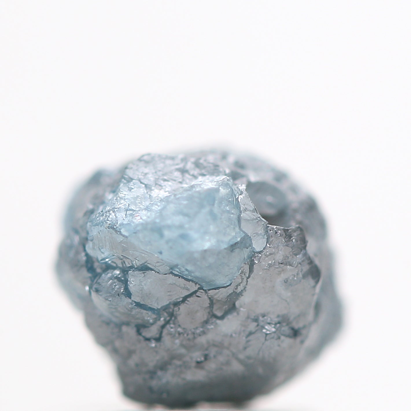 1.45 Carat Natural Blue Rough Diamond Beads with 1 MM Drilled Hole, Natural Loose Diamond