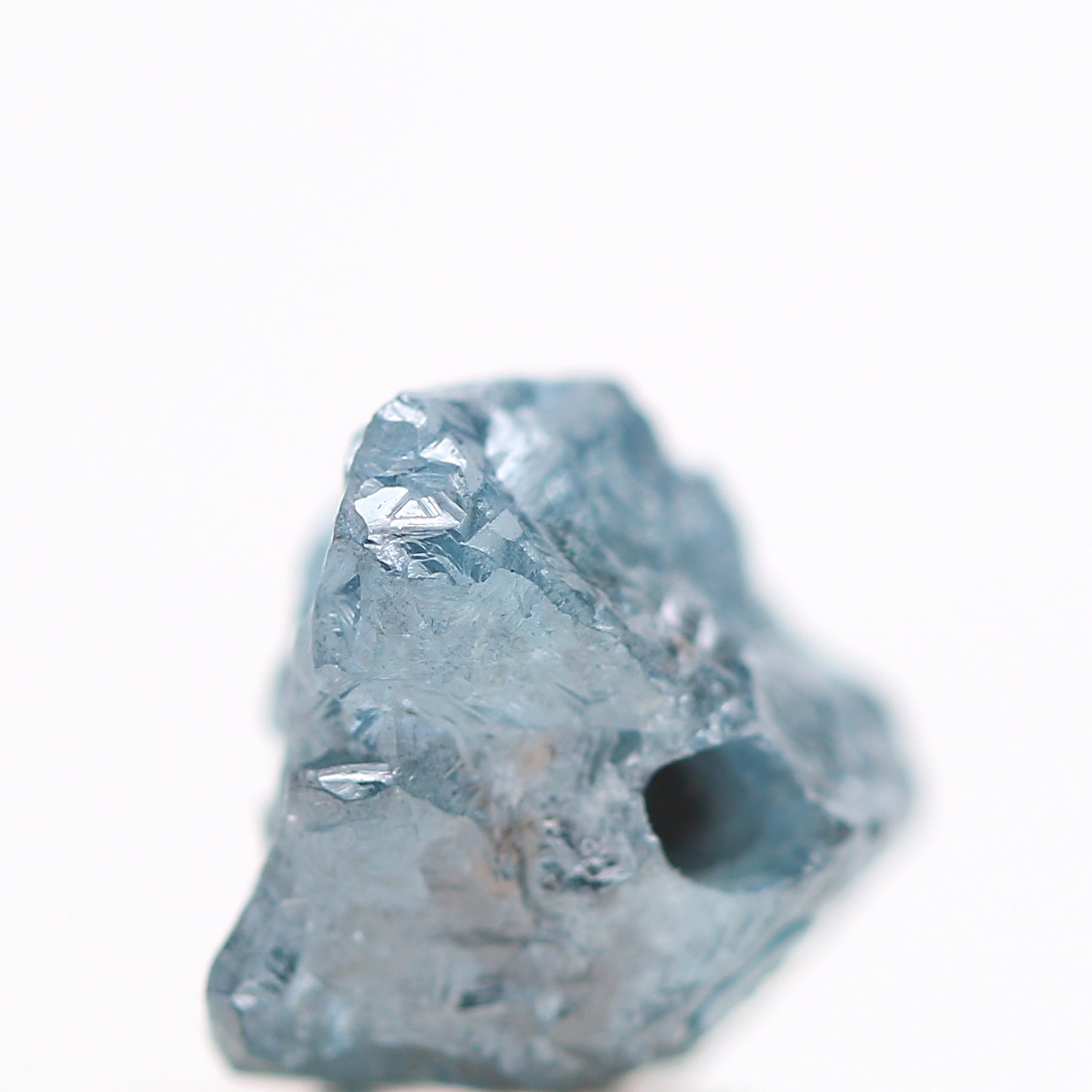 0.95 ct natural blue raw rough loose diamond beads wt 1 mm drilled hole for jewelry