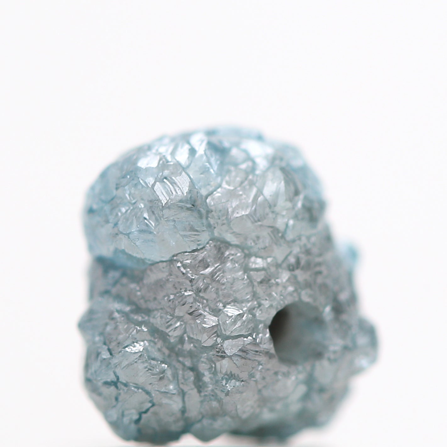 1.16 Cts Rare Natural Blue Rough Diamond Beads with 1 MM Drilled Hole, Natural Loose Diamond