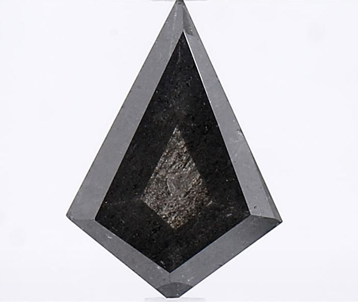 1.05 Carat Salt and Pepper Diamond, Natural Gray Color Kite Loose Diamond for Engagement Ring