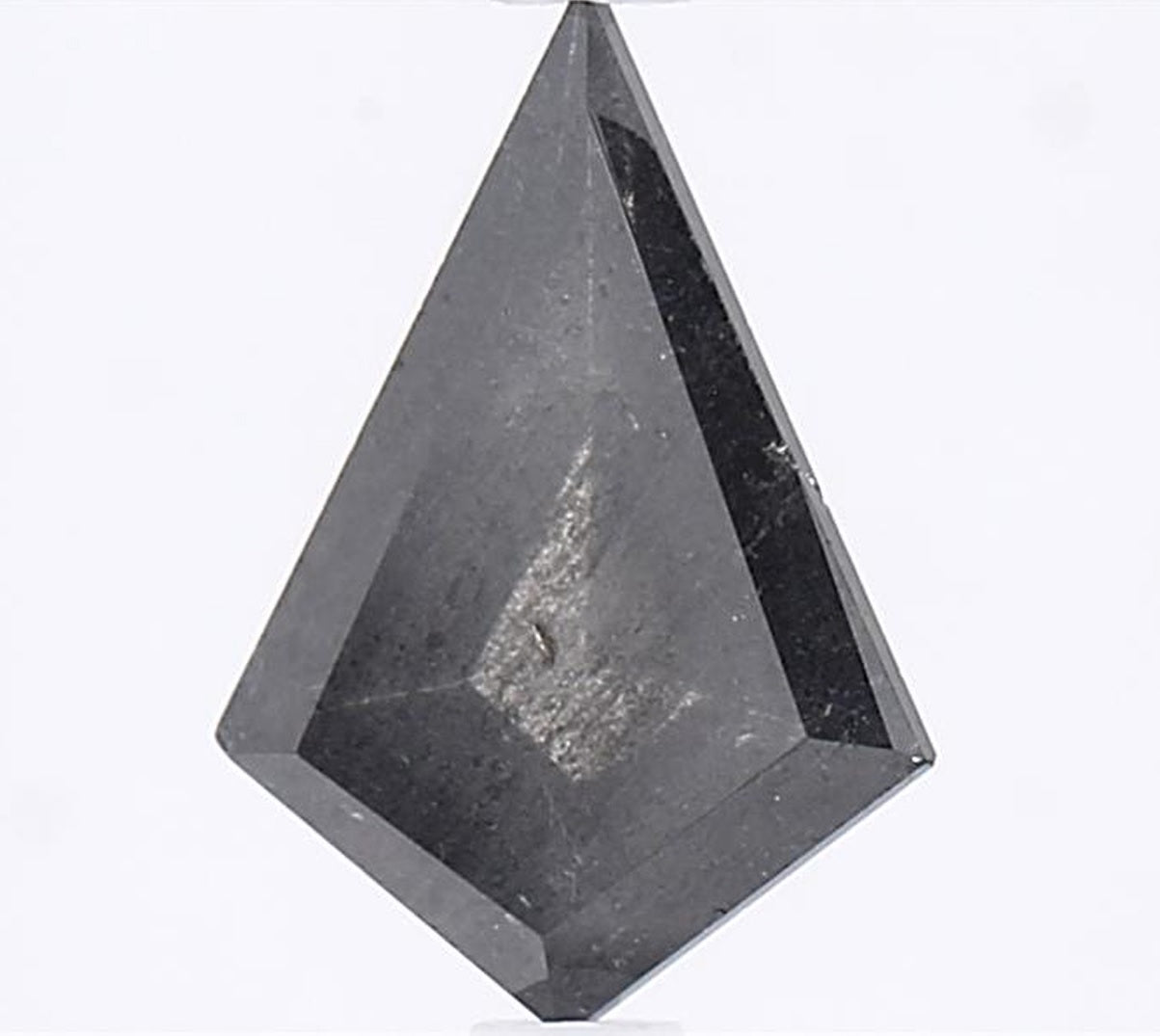 1.05 Carat Salt and Pepper Diamond, Natural Gray Color Kite Loose Diamond for Engagement Ring