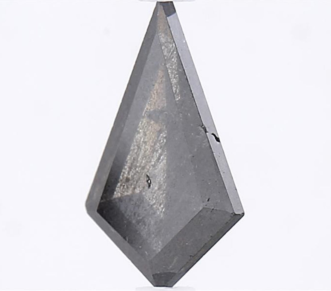 1.05 Carat Salt and Pepper Diamond, Natural Gray Color Kite Loose Diamond for Engagement Ring