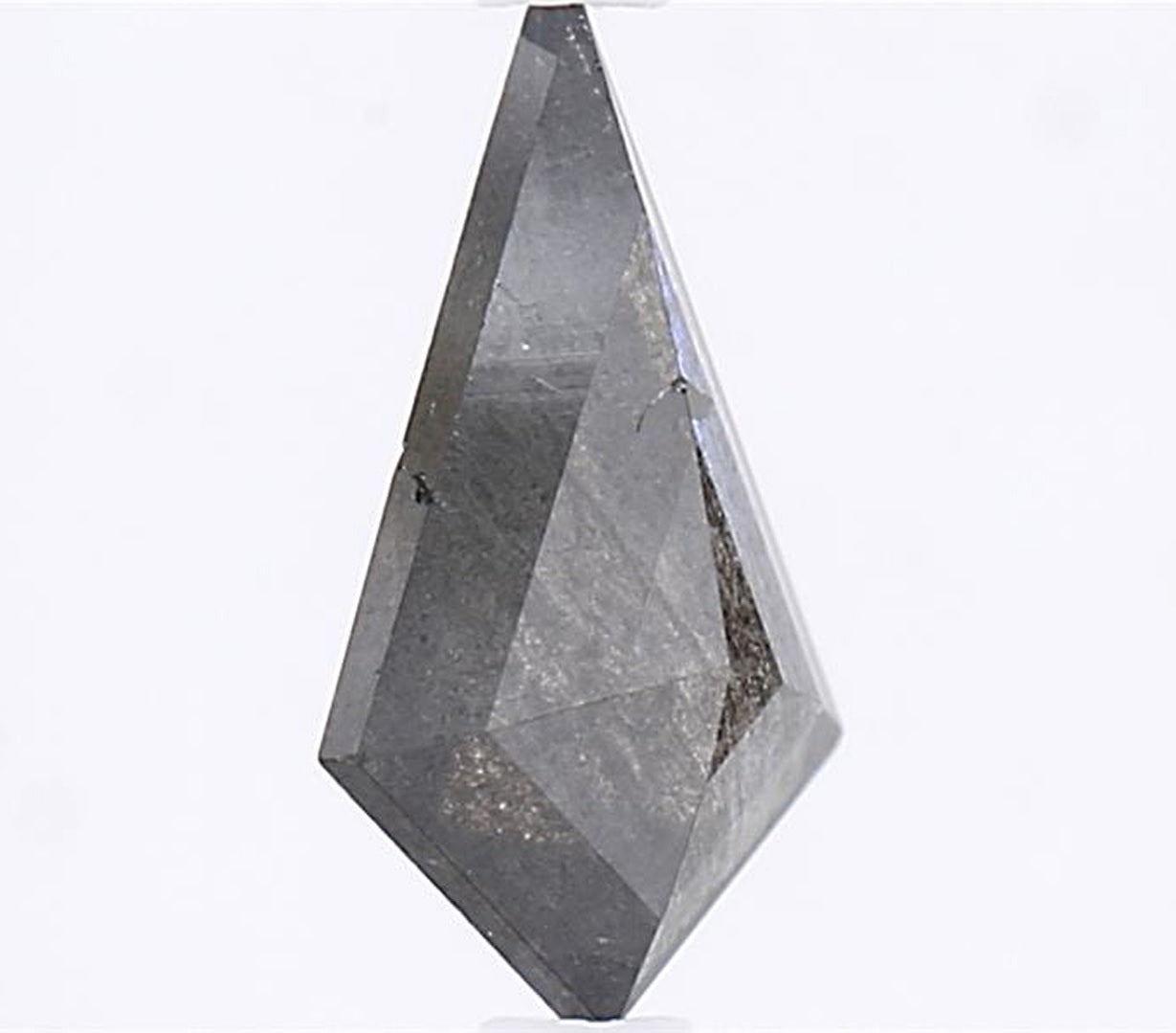 1.05 Carat Salt and Pepper Diamond, Natural Gray Color Kite Loose Diamond for Engagement Ring