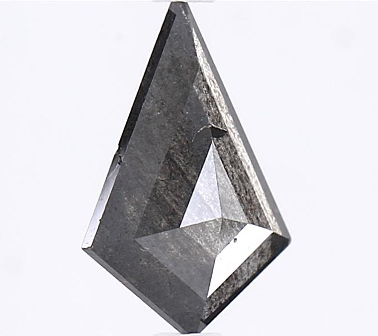 1.05 Carat Salt and Pepper Diamond, Natural Gray Color Kite Loose Diamond for Engagement Ring