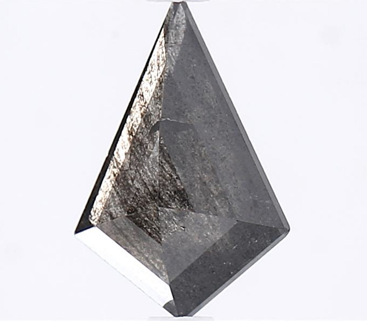 1.05 Carat Salt and Pepper Diamond, Natural Gray Color Kite Loose Diamond for Engagement Ring