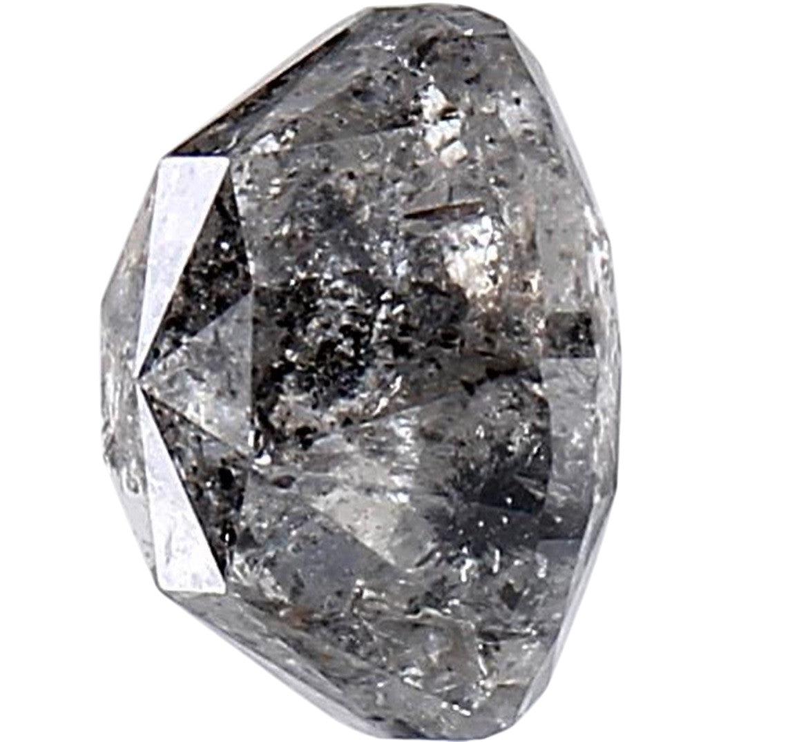 1.83 Carat Salt and Pepper Diamond, Natural Gray Color Oval Loose Diamond for Engagement Ring