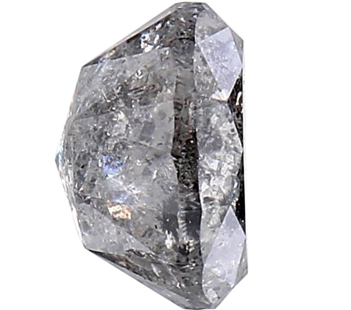 1.83 Carat Salt and Pepper Diamond, Natural Gray Color Oval Loose Diamond for Engagement Ring