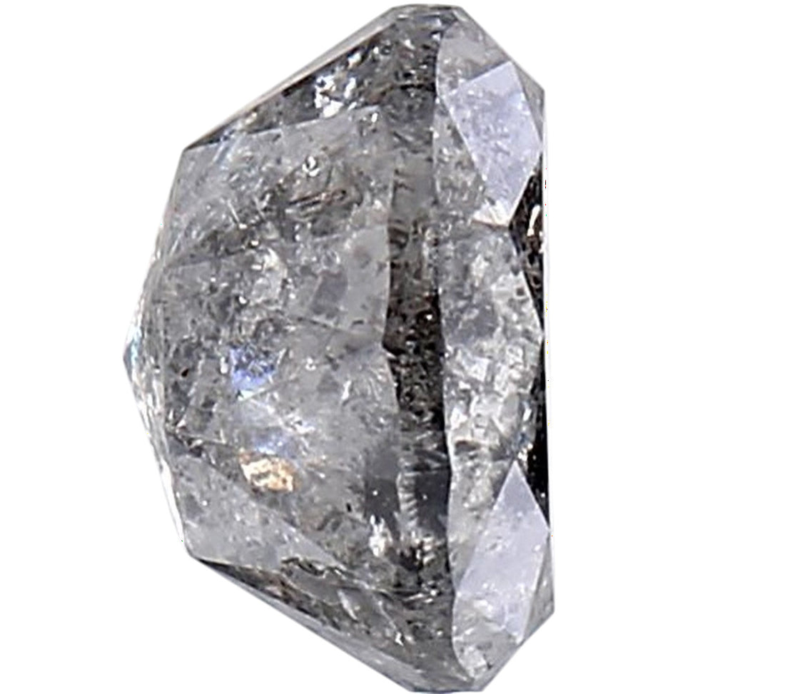 1.83 Carat Salt and Pepper Diamond, Natural Gray Color Oval Loose Diamond for Engagement Ring