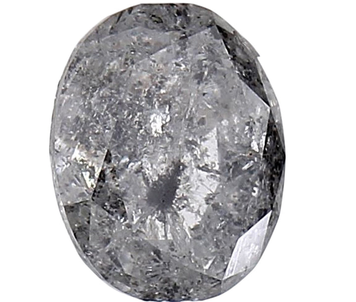 1.83 Carat Salt and Pepper Diamond, Natural Gray Color Oval Loose Diamond for Engagement Ring