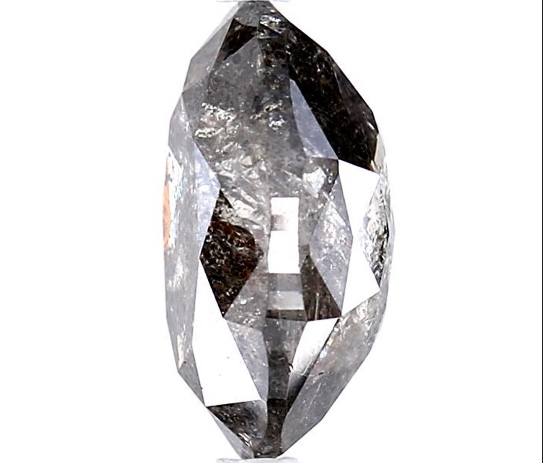 4.59 Carat Salt and Pepper Diamond, Natural Gray Color Oval Loose Diamond for Engagement Ring