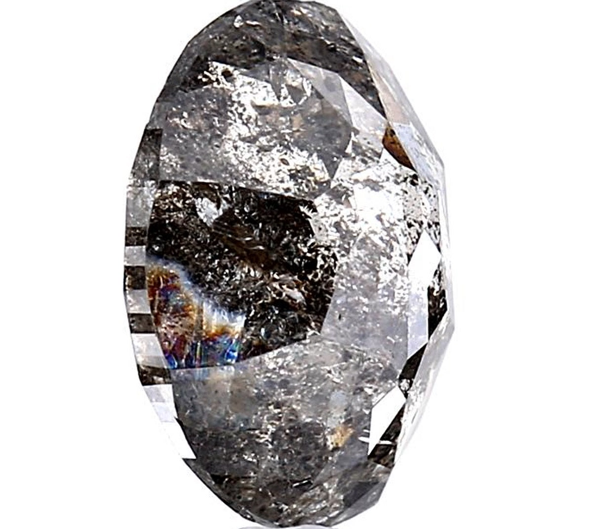 4.59 Carat Salt and Pepper Diamond, Natural Gray Color Oval Loose Diamond for Engagement Ring