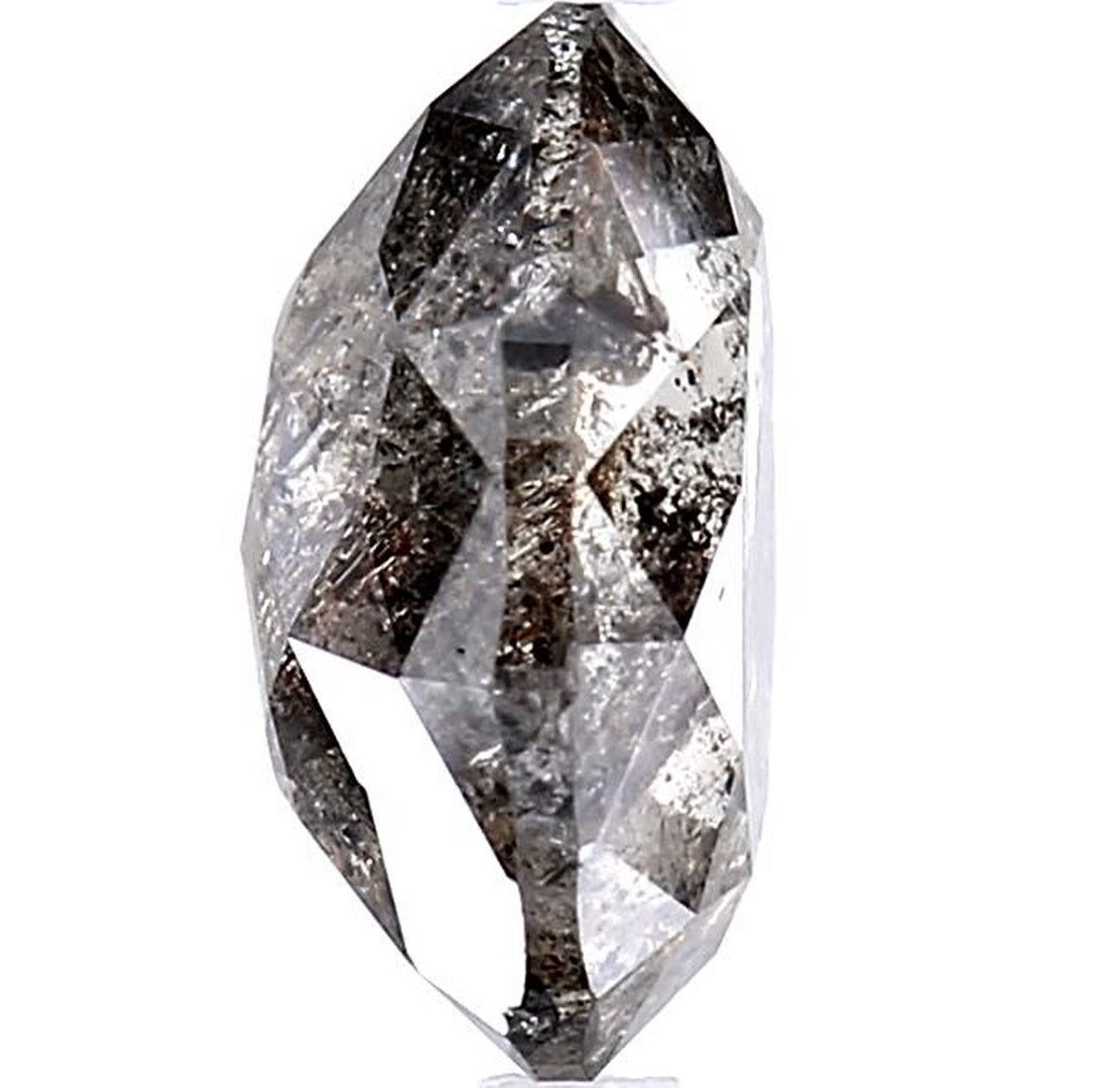 4.59 Carat Salt and Pepper Diamond, Natural Gray Color Oval Loose Diamond for Engagement Ring