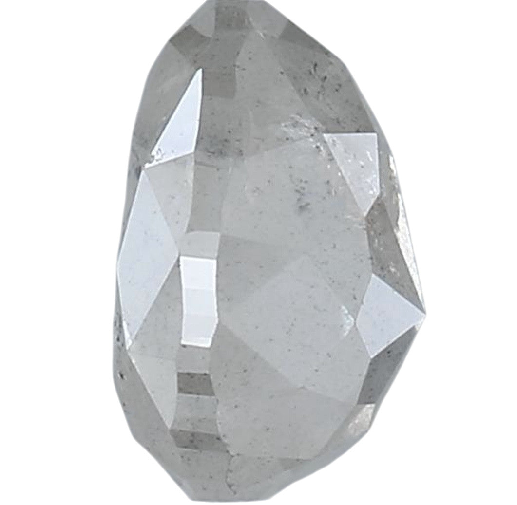 1.47 Carat Salt and Pepper Diamond, Natural Gray Pear Loose Diamond for Engagement Ring