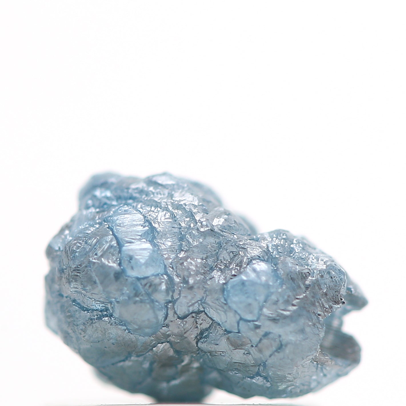 0.81 Cts Wholesale Natural Blue Diamond, Fancy Blue Color Rough Diamond Beads with 1 MM Drilled Hole