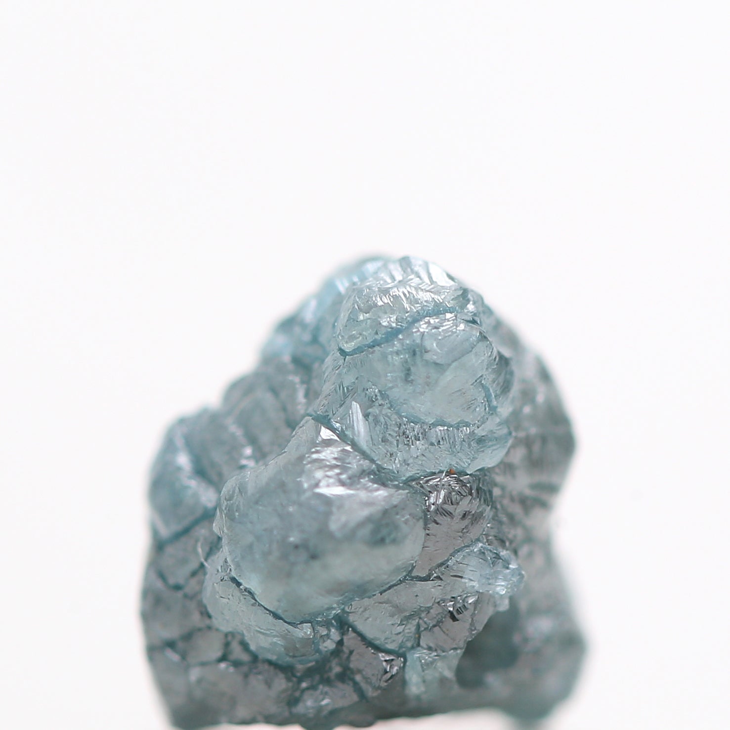 Blue Diamond, Fancy Blue Color Rough Diamond Beads Wt 1 MM Drilled Hole, 0.96 Carat