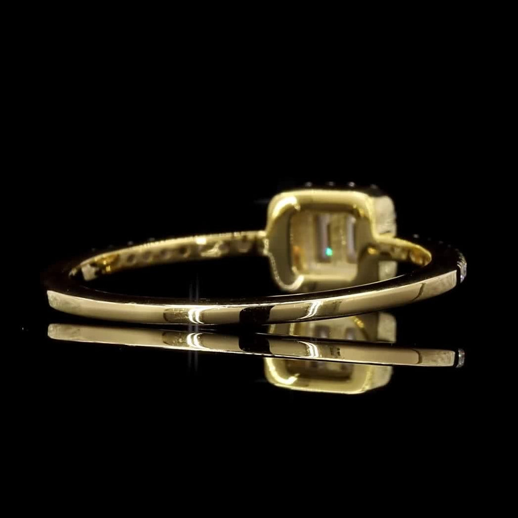 White Diamond Band, Natural Baguette Diamond 14k Gold Engagement Ring, Gift for Her