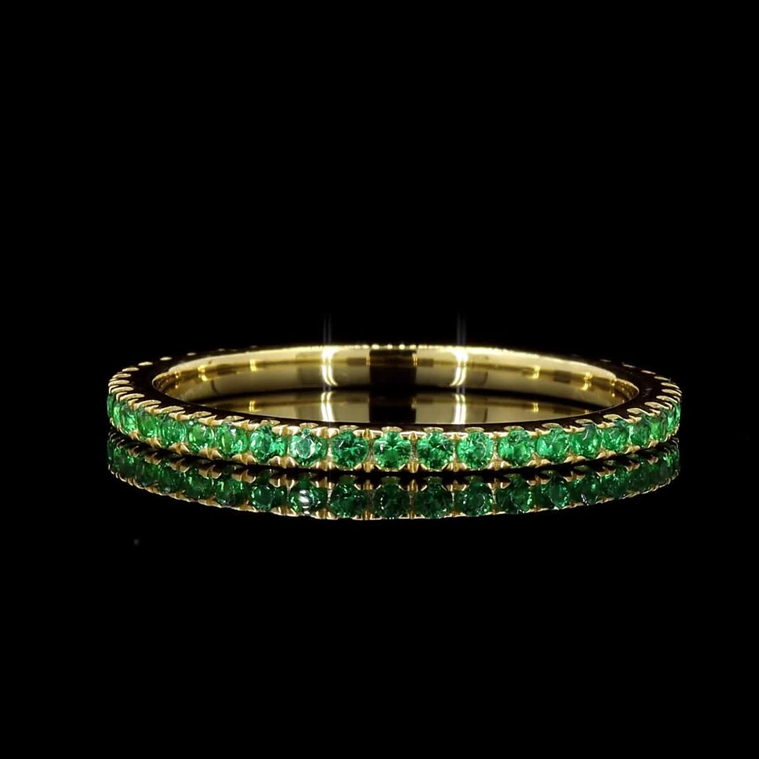 Natural Green Round Diamond 14k Gold Ring, Raw Diamond Dainty Ring, Handmade Vintage Gold Jewelry, Eternity Cluster Ring, Gift for Her