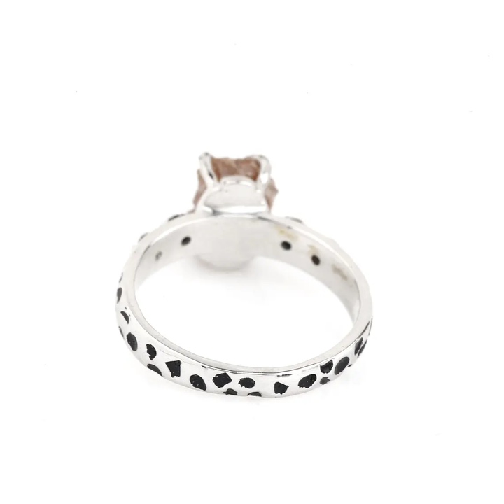 Raw Diamond Ring 14K Gold Engagement Ring, Natural Brown Rough Diamond Ring, Gift for Her