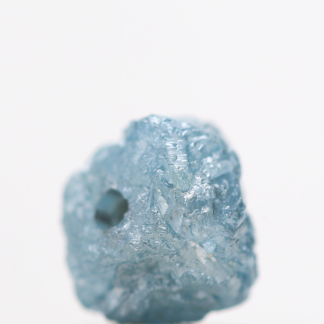 Fancy Blue Color Rough Diamond Beads with 1 MM Drilled Hole, Natural Loose Diamond, Blue Diamond, 0.93 Carat