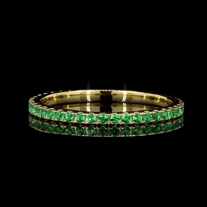 Natural Green Round Diamond 14k Gold Ring, Raw Diamond Dainty Ring, Handmade Vintage Gold Jewelry, Eternity Cluster Ring, Gift for Her