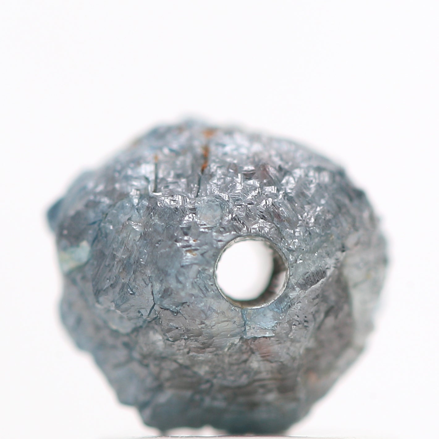 1.36 Carat Rare Fancy Blue Color Rough Loose Diamond Beads with 1 MM Drilled Hole