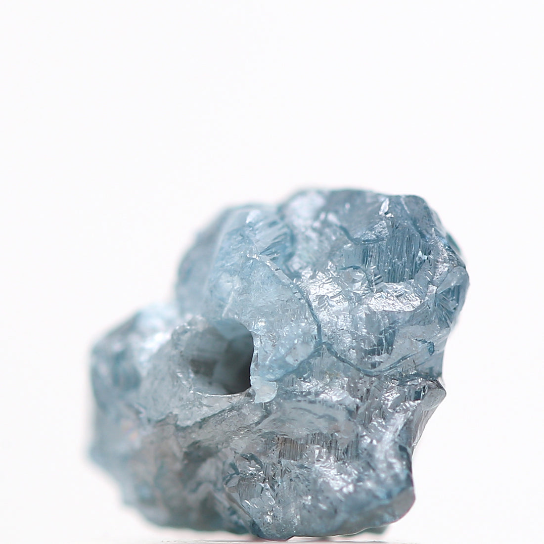 0.95 ct natural blue raw rough loose diamond beads wt 1 mm drilled hole for jewelry