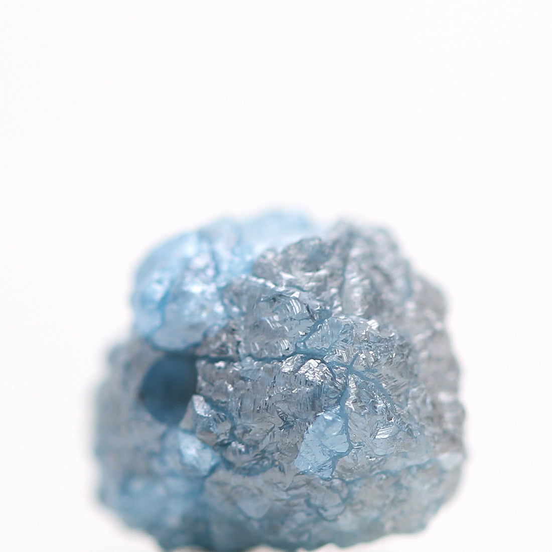 1.35 Cts Superb Natural Blue Rough Diamond Beads with 1 MM Drilled Hole
