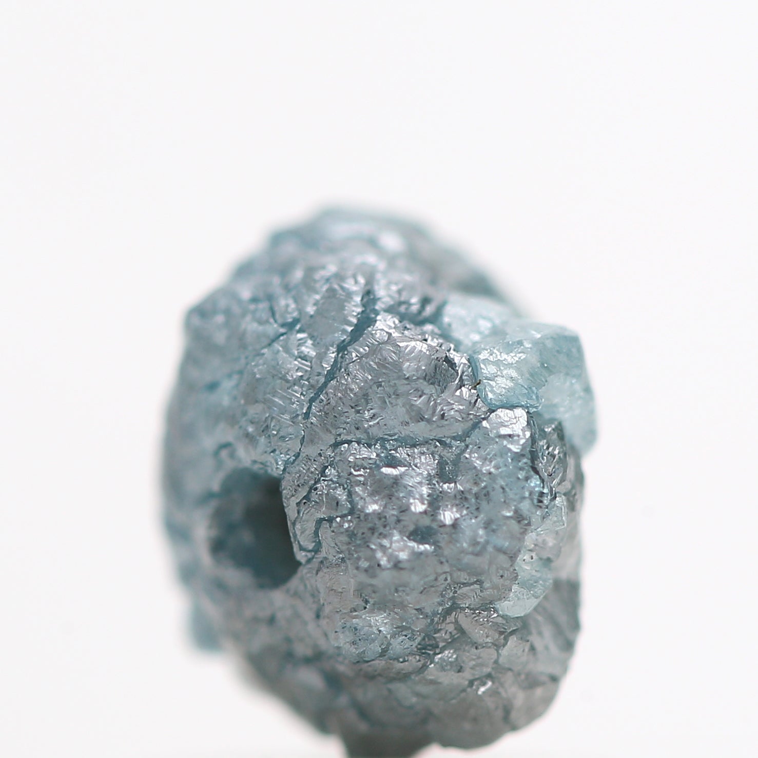 1.08 Carat Natural Blue Rough Diamond Beads wt 1.00 MM Drilled Hole, Natural Loose Diamond