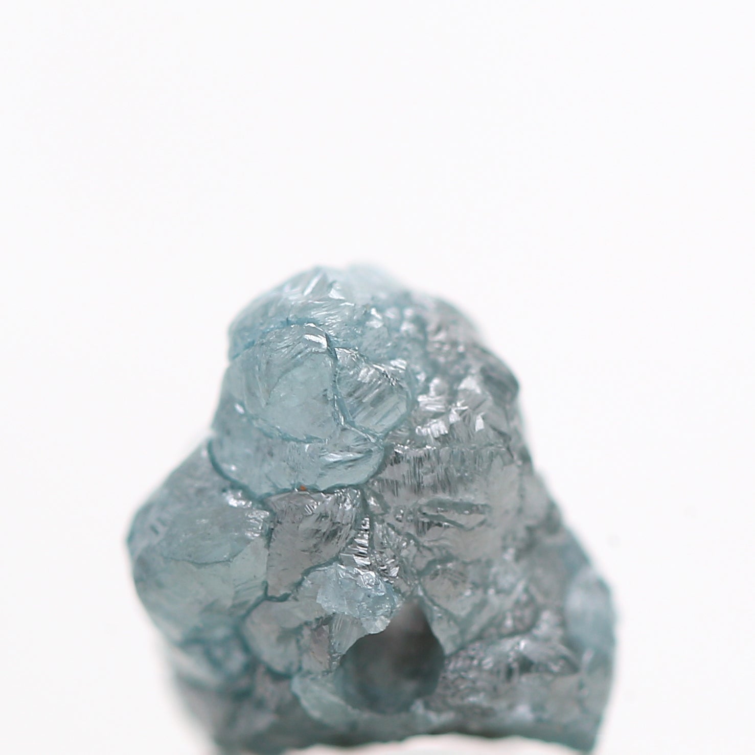 Blue Diamond, Fancy Blue Color Rough Diamond Beads Wt 1 MM Drilled Hole, 0.96 Carat