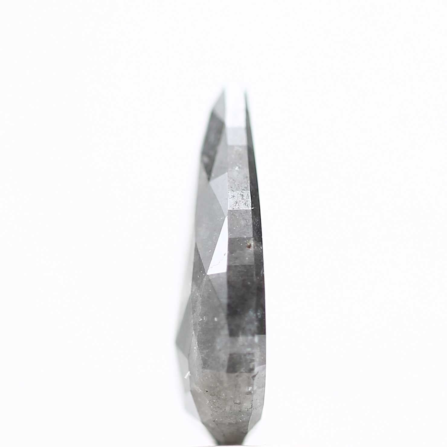 Salt and Pepper Diamond, 1.75 Ct Natural Gray Color Pear Cut Loose Diamond for Engagement Ring Jewelry
