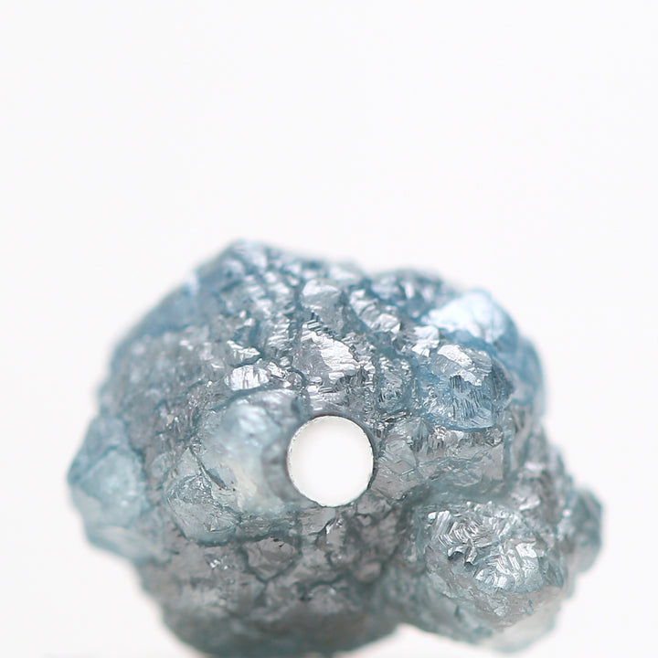 Blue Diamond , 1.18 Carat Fancy Blue Color Rough Loose Diamond Beads wt 1 MM Drilled Hole