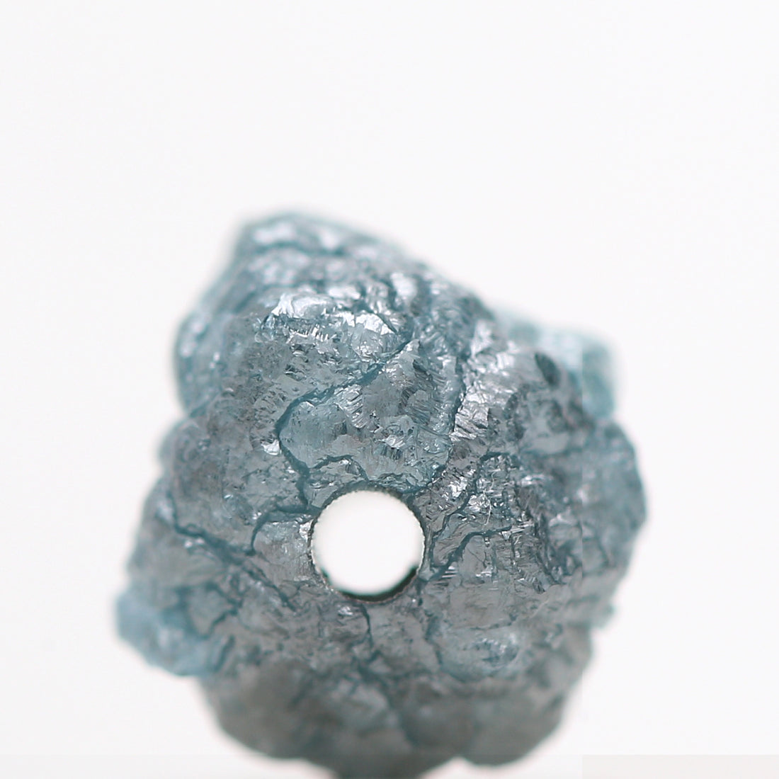 1.08 Carat Natural Blue Rough Diamond Beads wt 1.00 MM Drilled Hole, Natural Loose Diamond