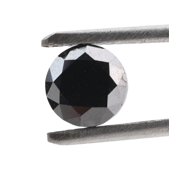 1.50 Carat Natural Black Round Loose Diamonds for Engagement Ring
