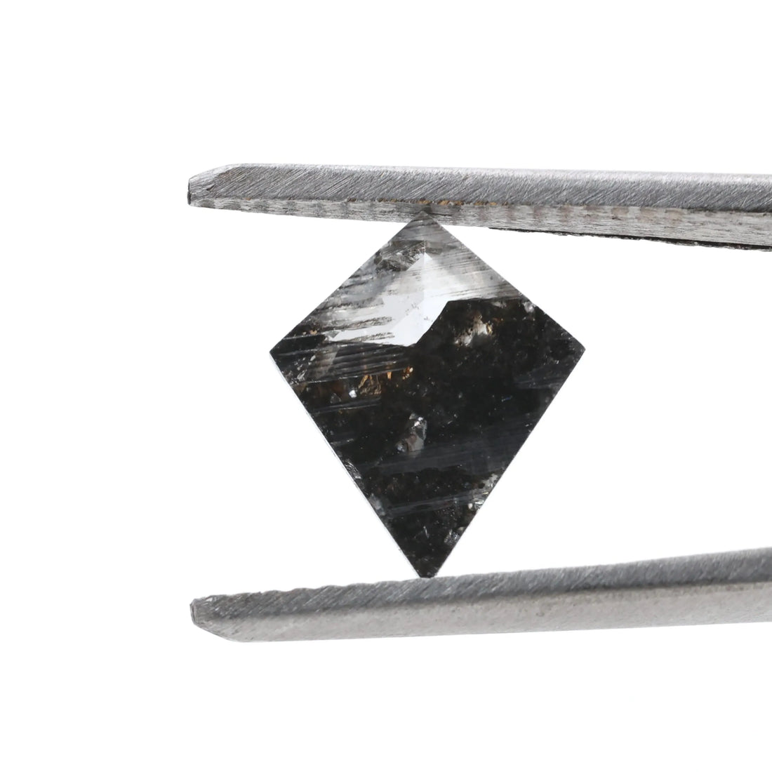 1.46 Carat Salt and Pepper Diamond, Natural Gray Kite Loose Diamonds for Minimalist Engagement Ring