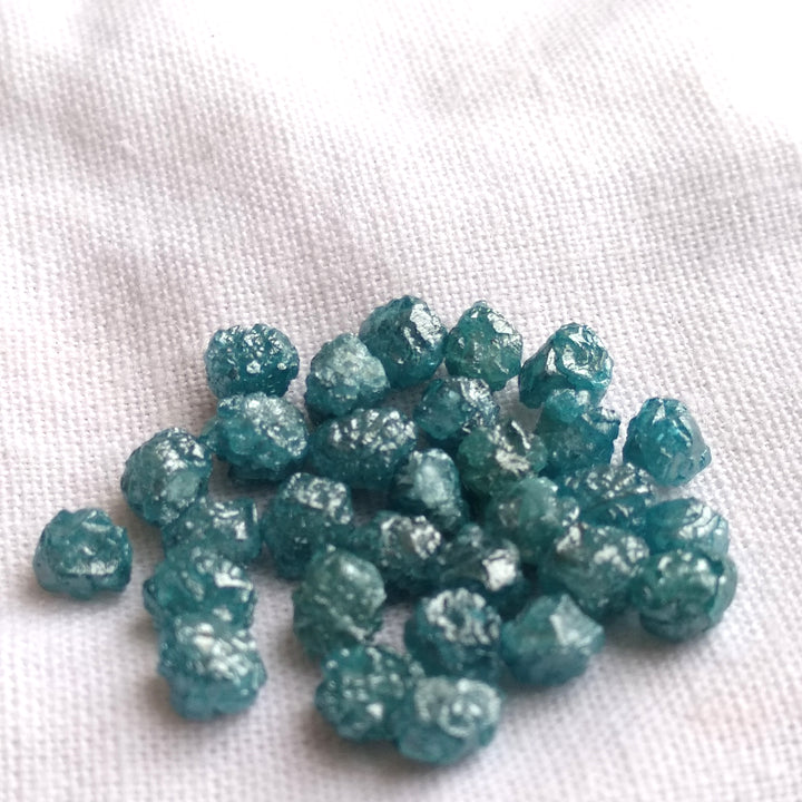 Blue Diamonds, 5.00 ct 2.0-3.0 mm Natural Blue Loose Raw Rough Diamond for Jewelry