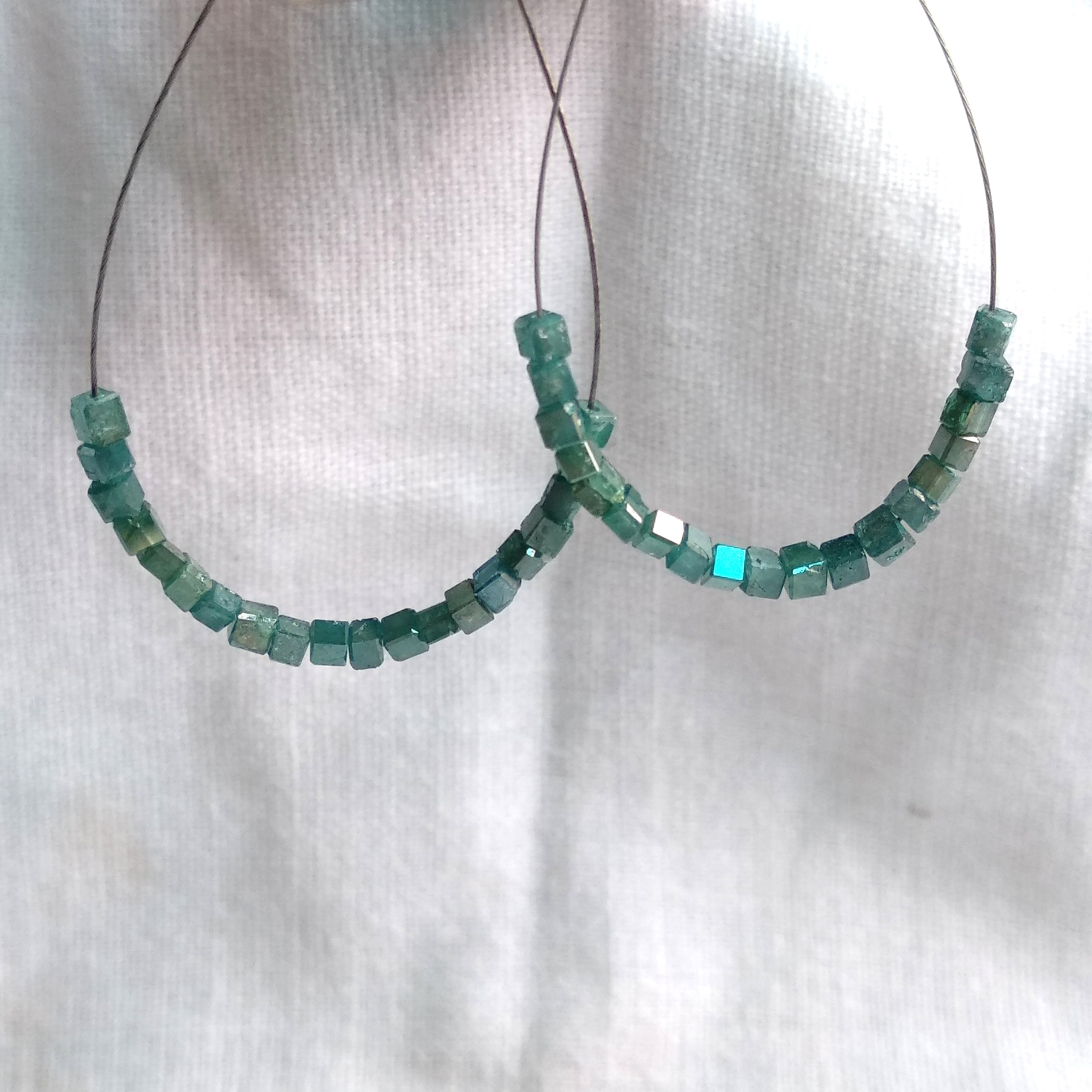 Natural Blue Cube Diamonds Beads for Earring, Sparkling Fancy Blue Square Polished Loose Diamond 1.5MM to 2.0MM Size 3.00 Cts Lot