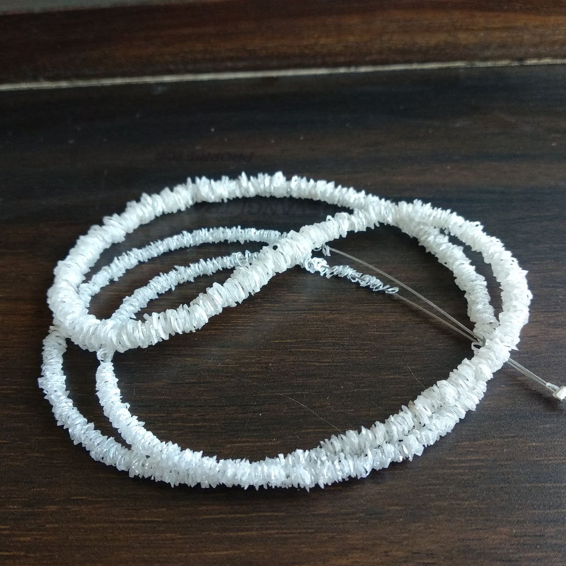 20+ Ct Natural White Raw Diamond Rings, Beautiful Bangle Cut White Rough Loose Diamond Ring 16" Strand Necklace