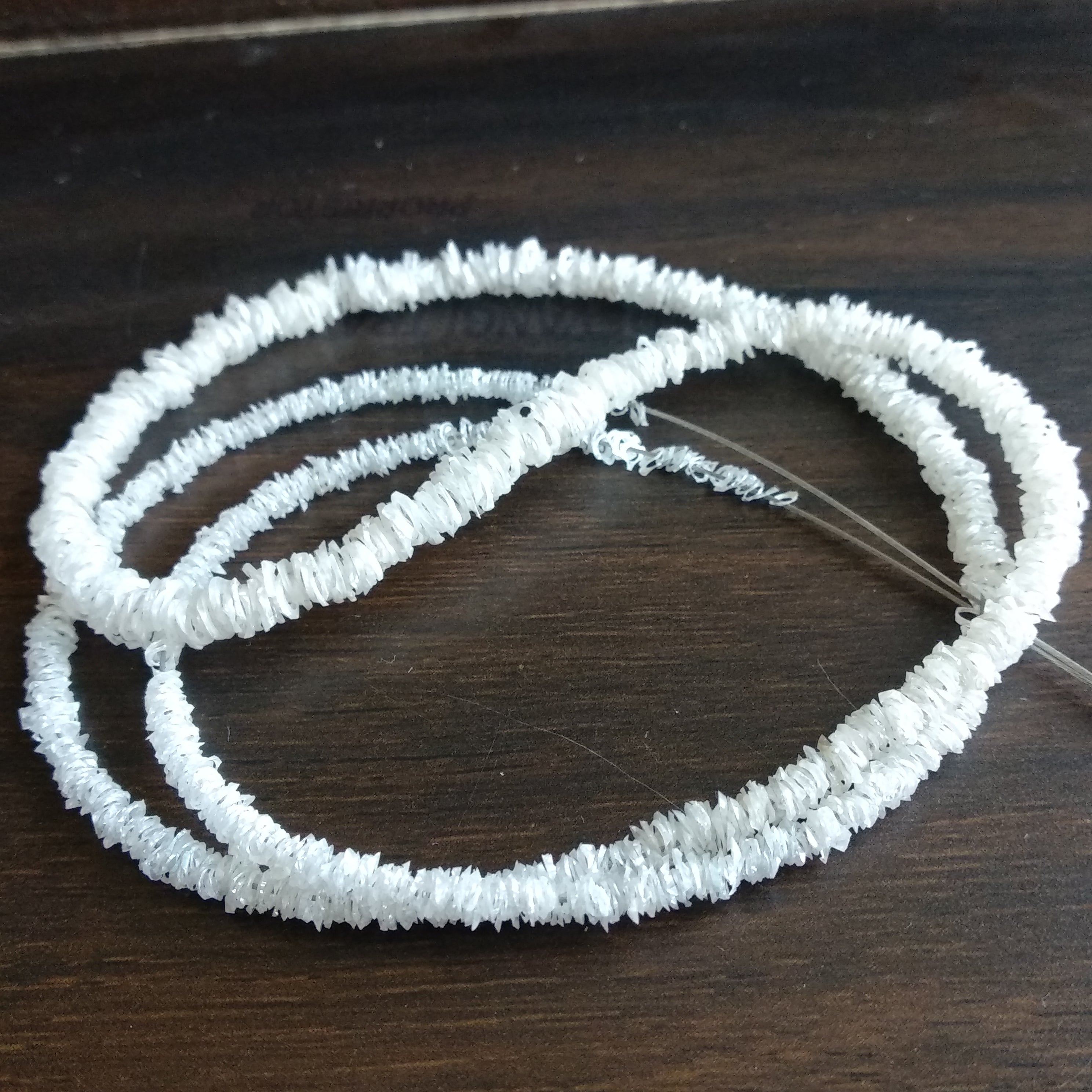 Natural White Raw Diamond Rings, Beautiful Bangle Cut White Rough Loose Diamond Ring 8" Bracelet Necklace