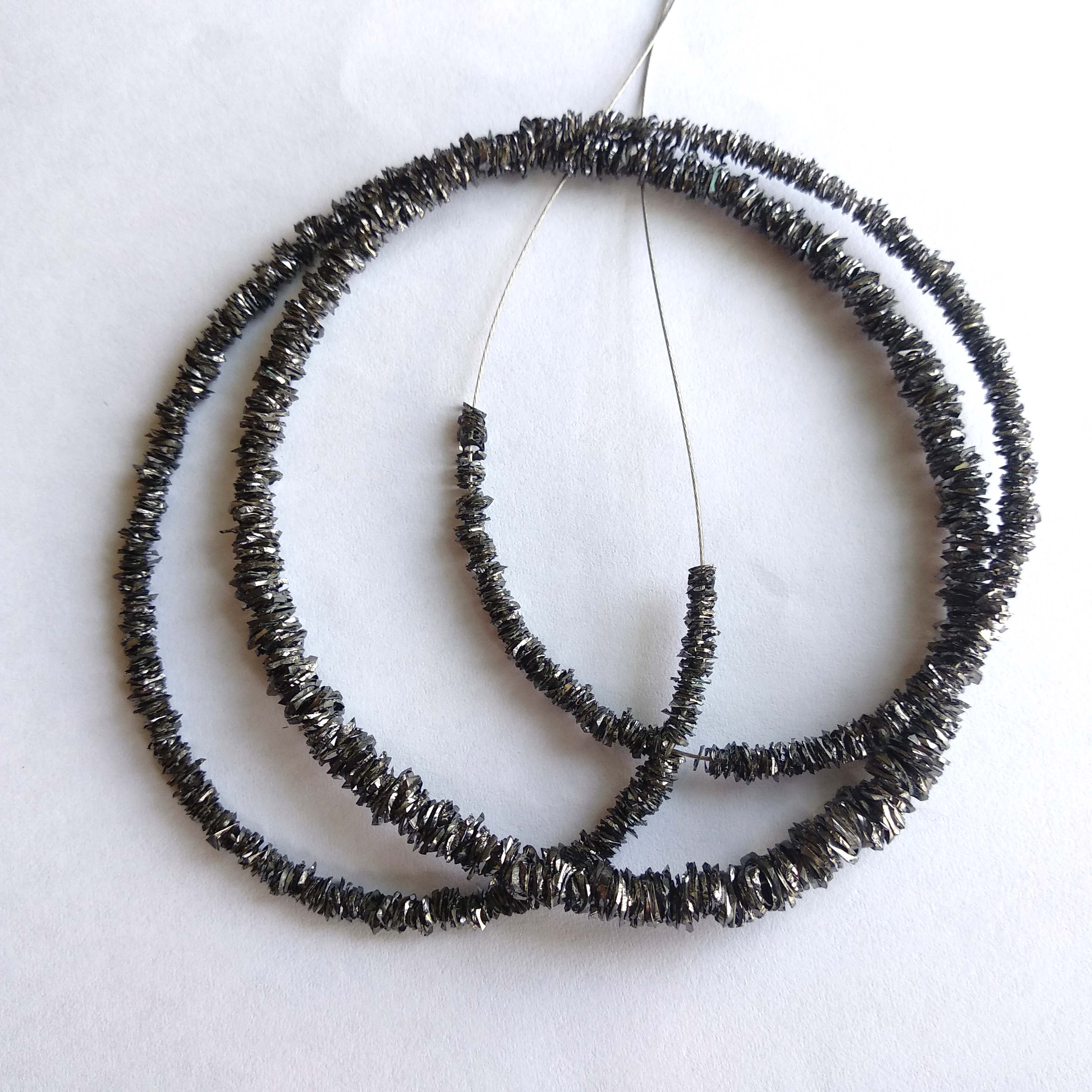 12+ Ct Fancy Black Raw Diamond Rings, Beautiful Bangle Cut, Loose Rough Diamond 7" Bracelet