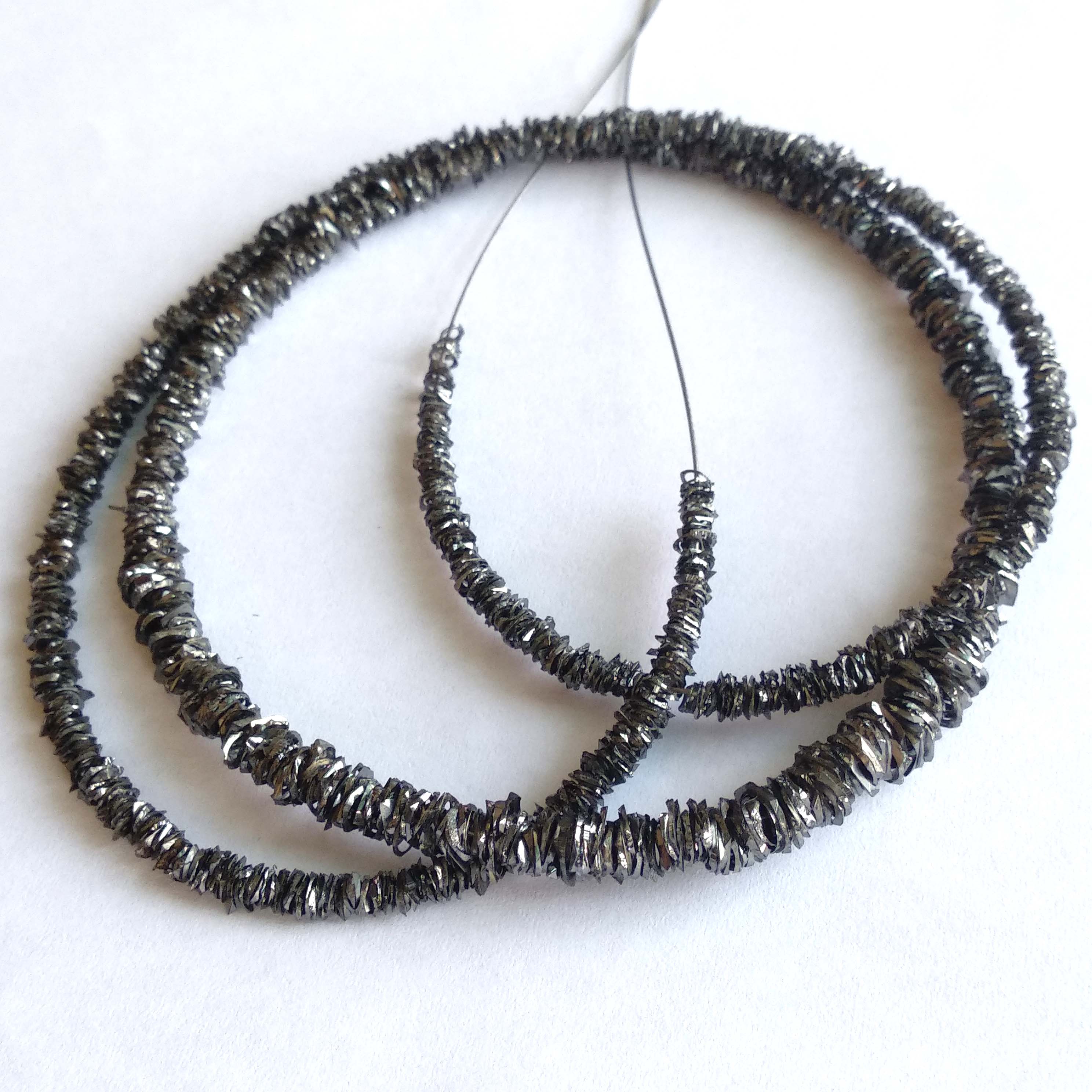 12+ Ct Fancy Black Raw Diamond Rings, Beautiful Bangle Cut, Loose Rough Diamond 7" Bracelet