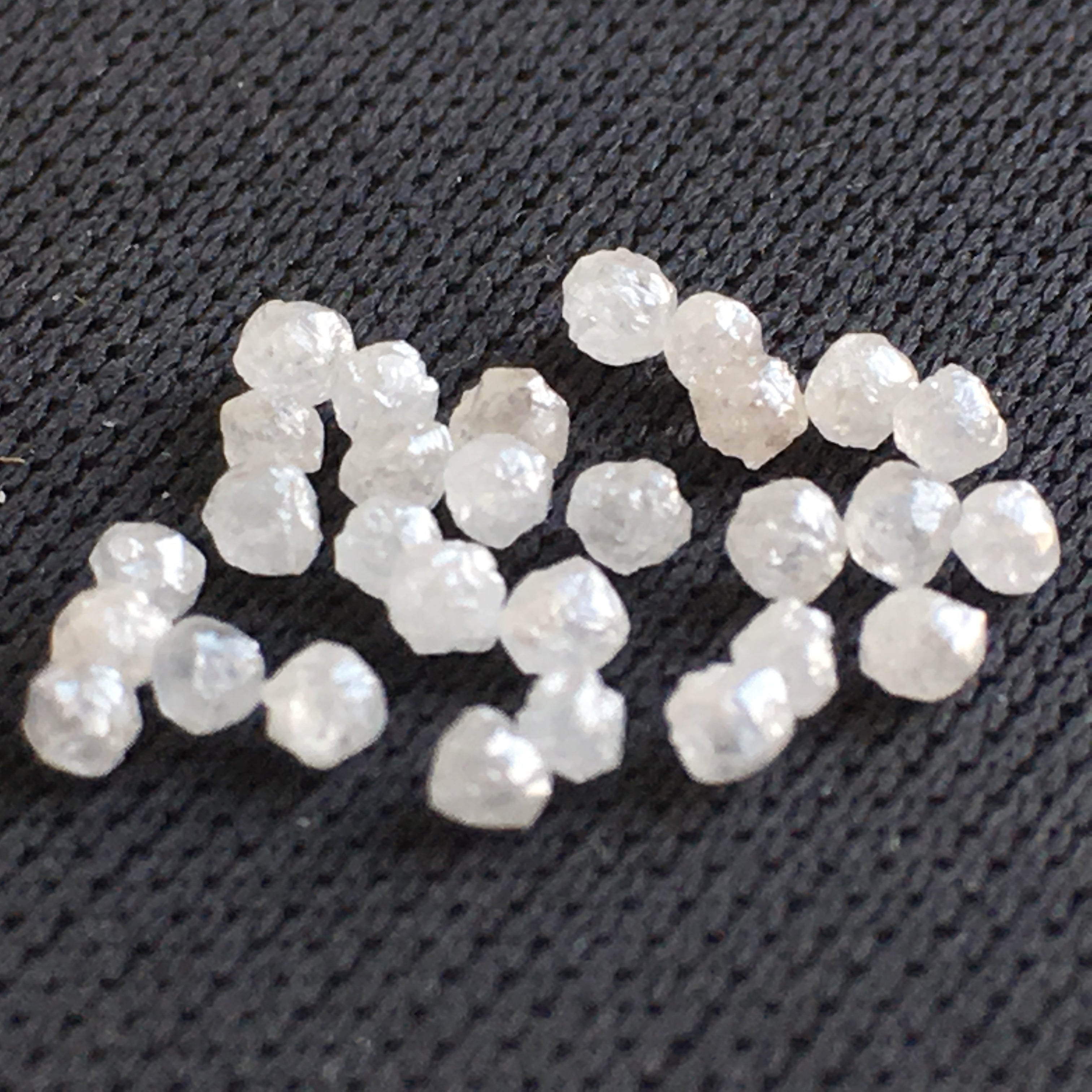 White Rough Diamonds 5.00 Ct Lot, Natural Snow White Round Loose Rough Diamonds, 1.50 to 2.00 MM Size