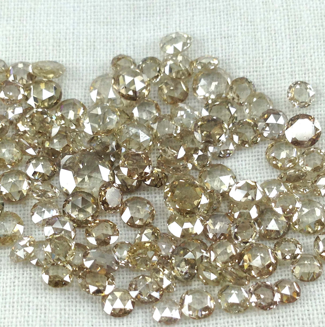 Natural Brown Color VS-SI Clarity Round Rose Cut Loose Diamonds 2.00 to 3.00 MM Size 5.00 Carat Lot