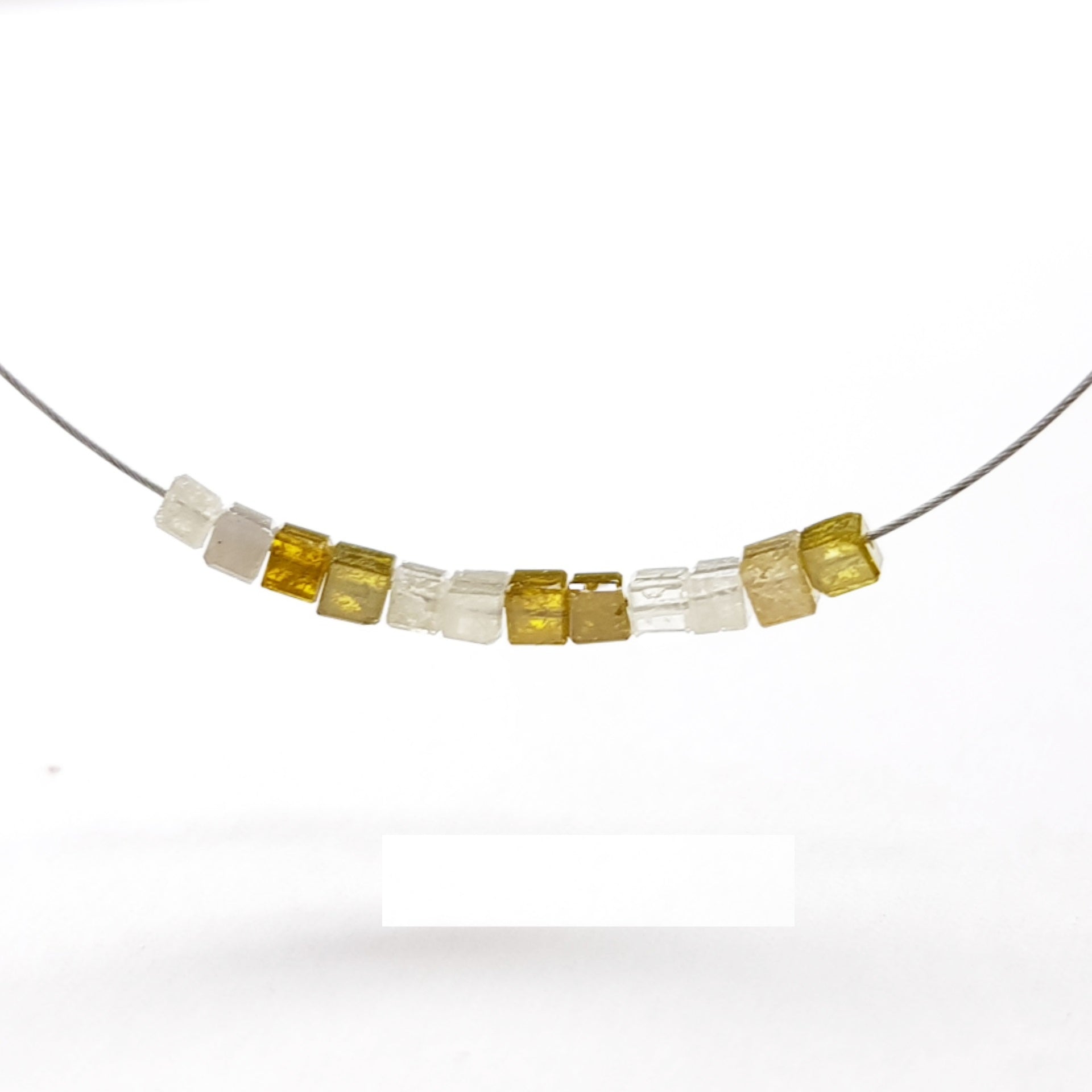 1.00 Carat Lot 1.50 to 2.00 MM Natural Yellow Gray Color Polished Cube Loose Diamonds Beads with Drilled Hole for Jewelry